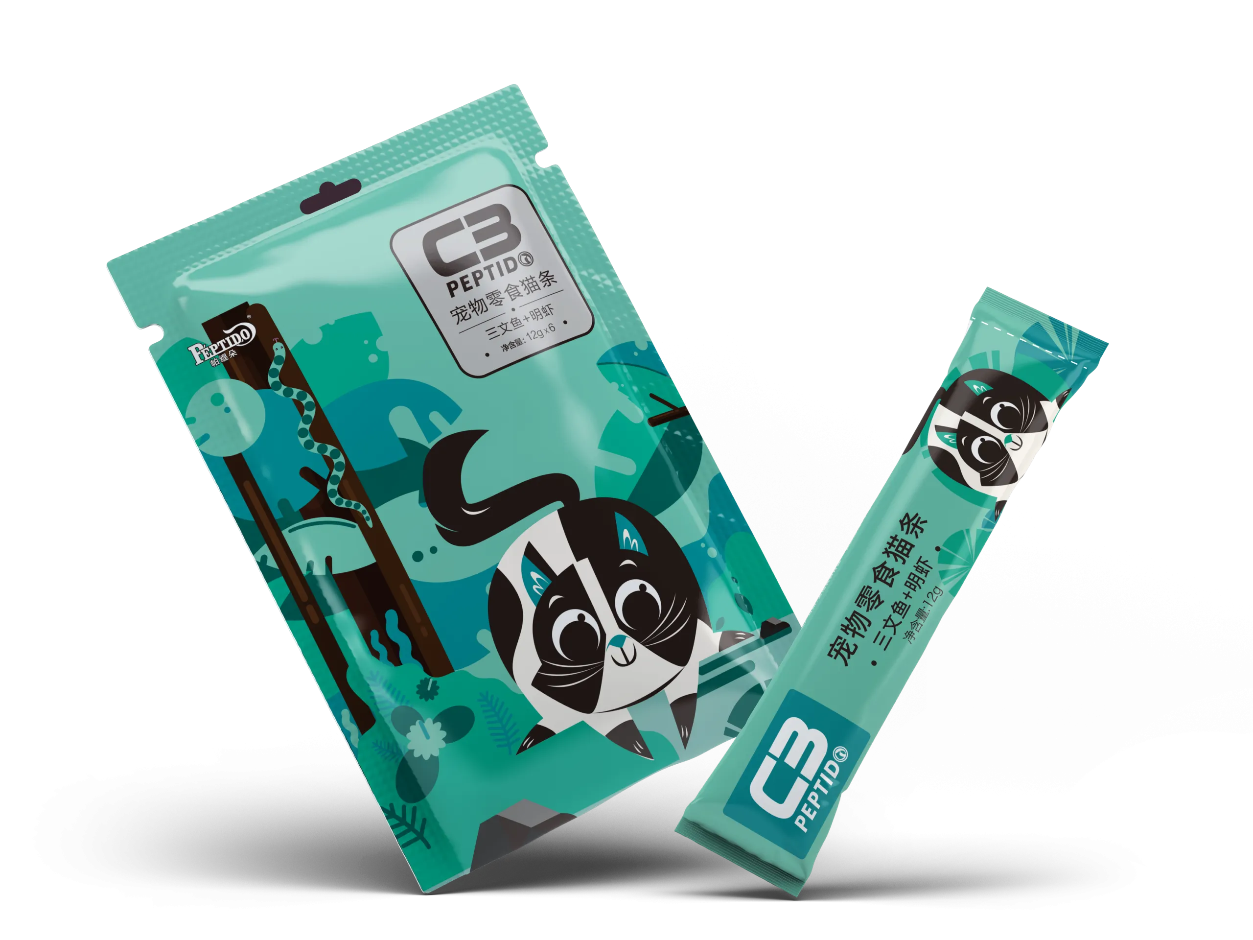 12g*6条C3猫条三文鱼明虾