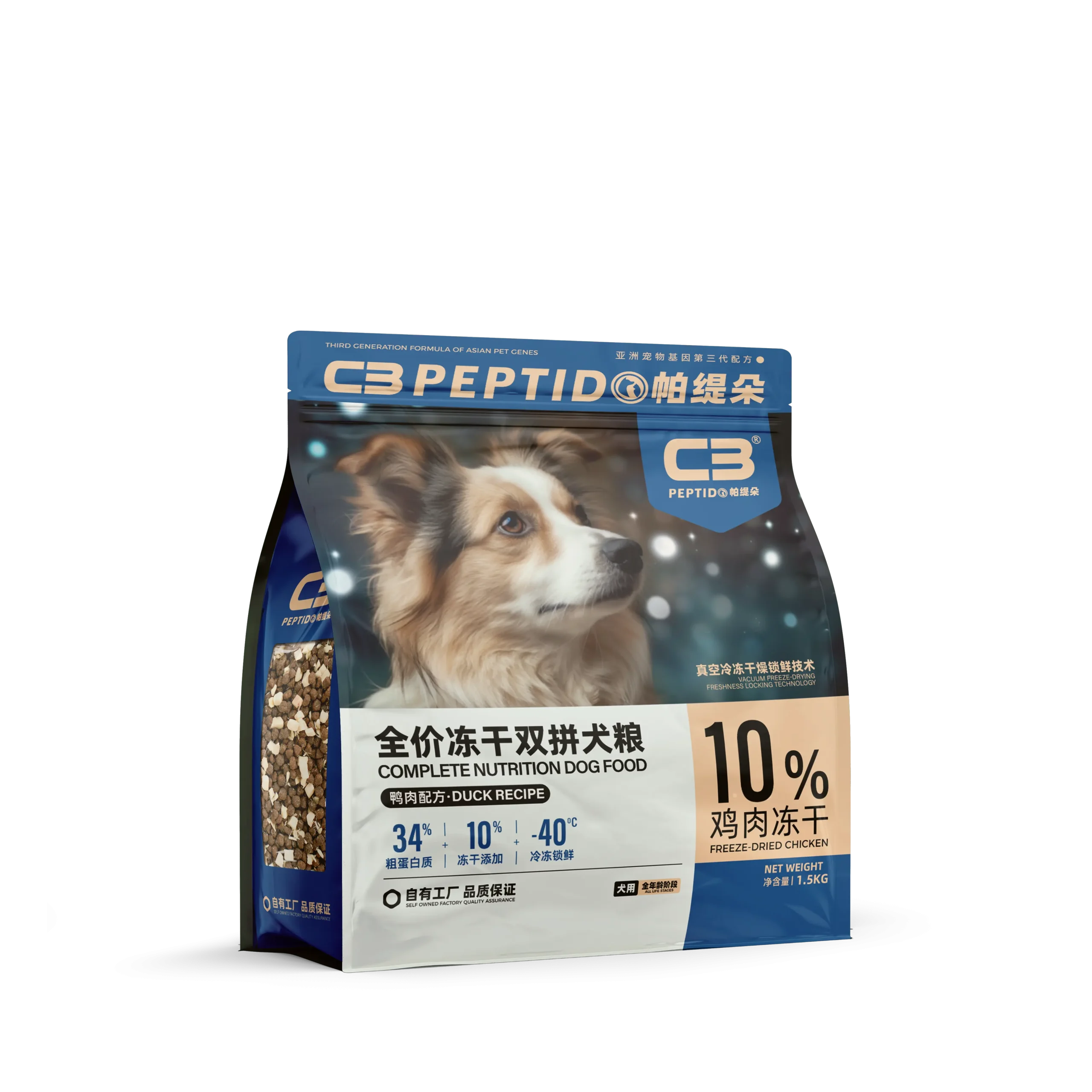 C3帕缇朵冻干双拼犬粮鸭肉鸡肉